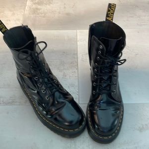 Size 10 women size 8 men, DocMartens platform, lightly used, black